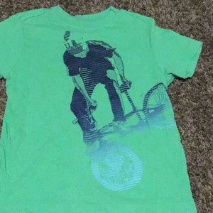 Green bicycle shirt